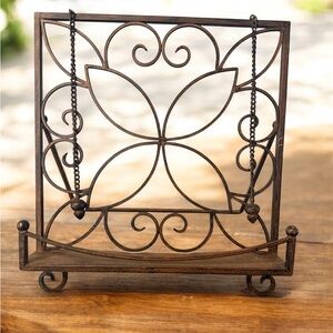 Decorative Metal Cookbook Stand